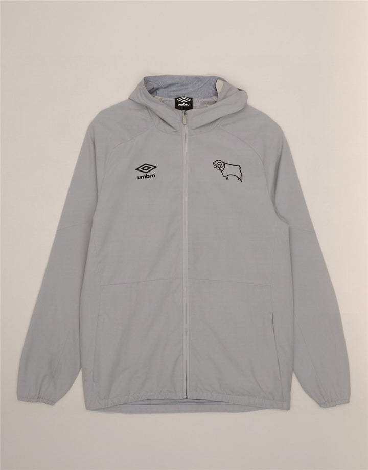 Giacca antipioggia con cappuccio grafico da uomo Umbro UK 40 Large Grigio Poliestere