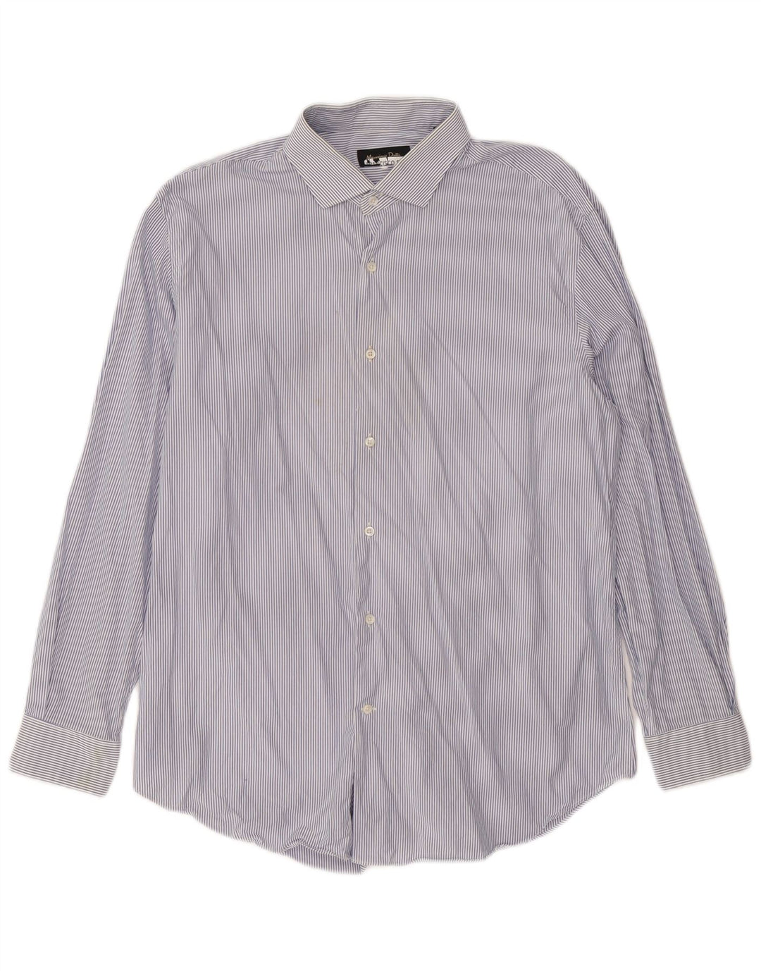 Camicia da uomo Massimo Dutti taglia 44 17 1/2 XL gessato blu