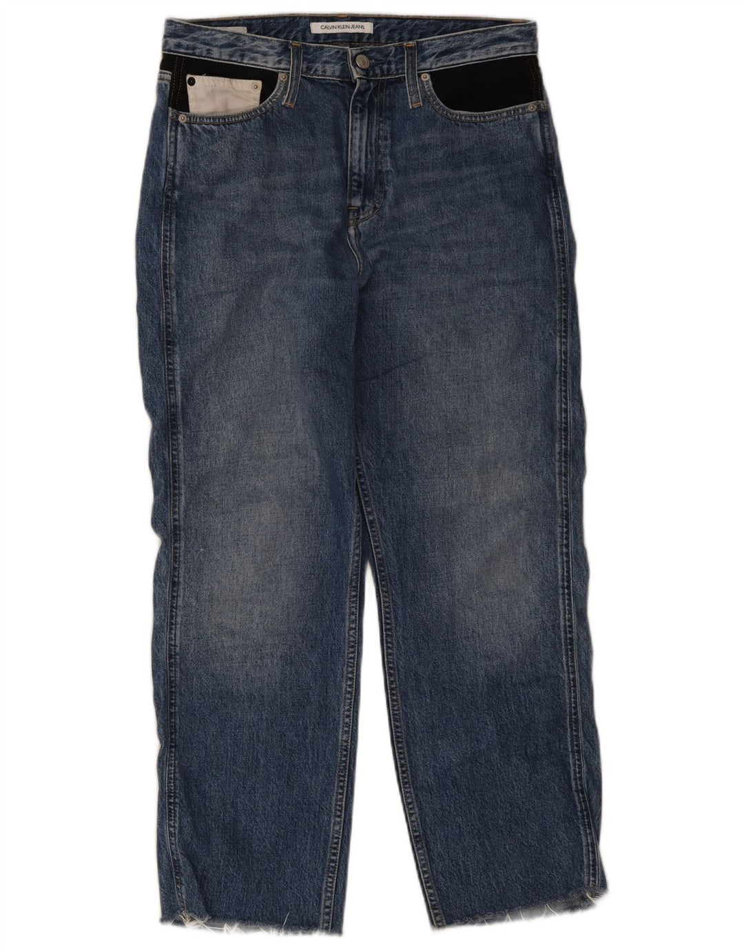 Jeans dritti da donna Calvin Klein W30 L26 cotone blu