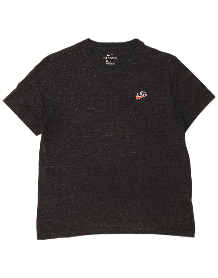 T-shirt da uomo Nike Top grande in cotone chiazzato grigio