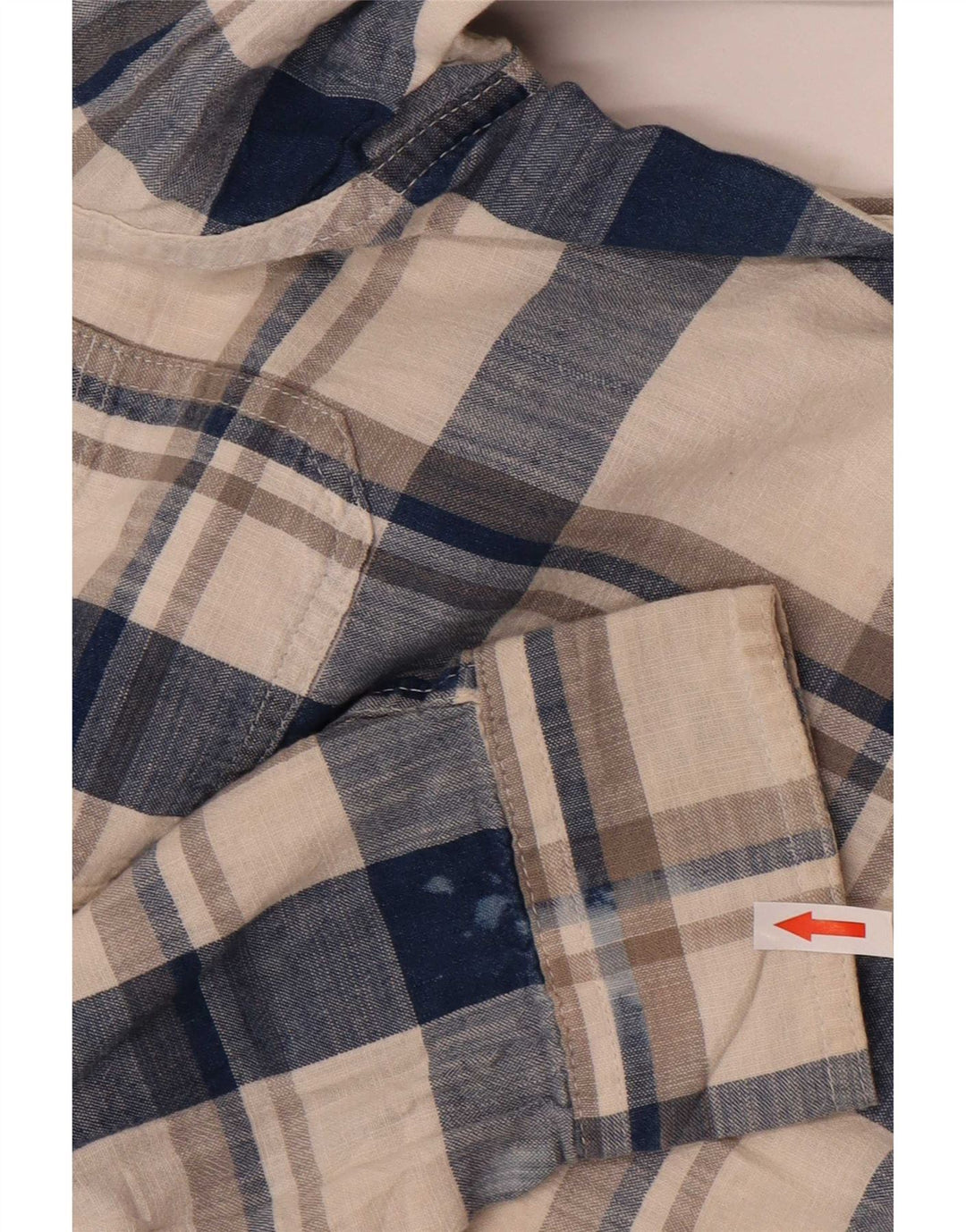Camicia da uomo Wrangler grande in cotone a quadri beige