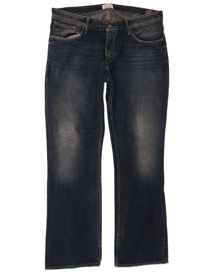Jeans bootcut da uomo Tommy Hilfiger W38 L34 cotone blu navy