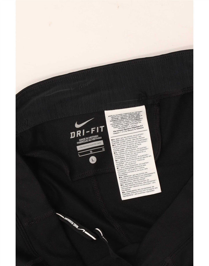 Leggings Nike Dri Fit Capri da donna UK 14 grande poliestere nero