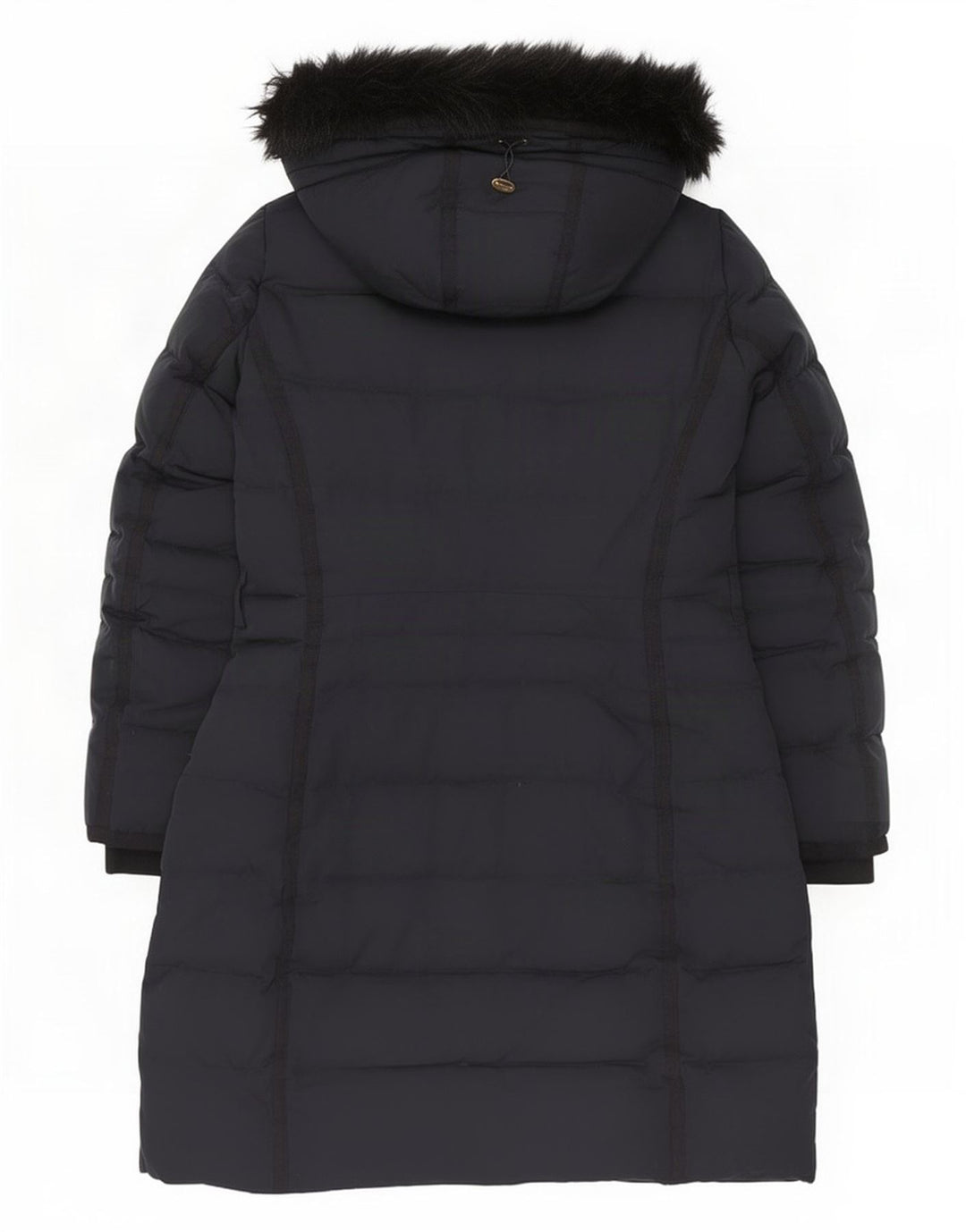 Cappotto imbottito con cappuccio da donna Zara UK 16 grande poliestere blu navy