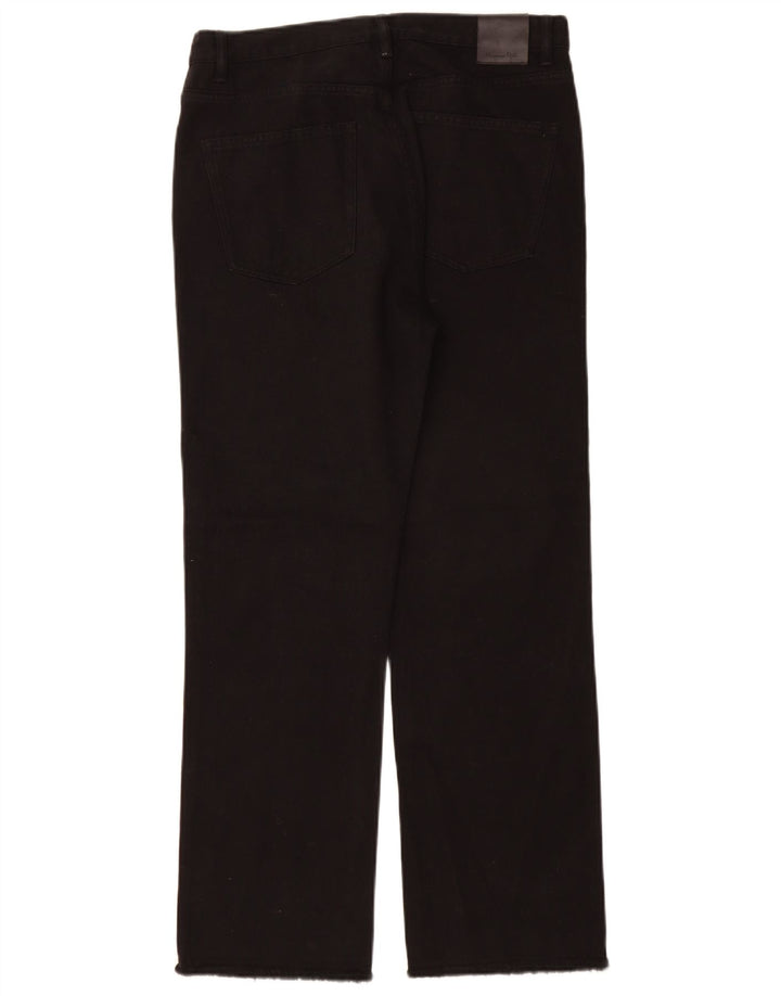 Jeans dritti a vita alta da donna Massimo Dutti EU 40 medio W30 L29 neri