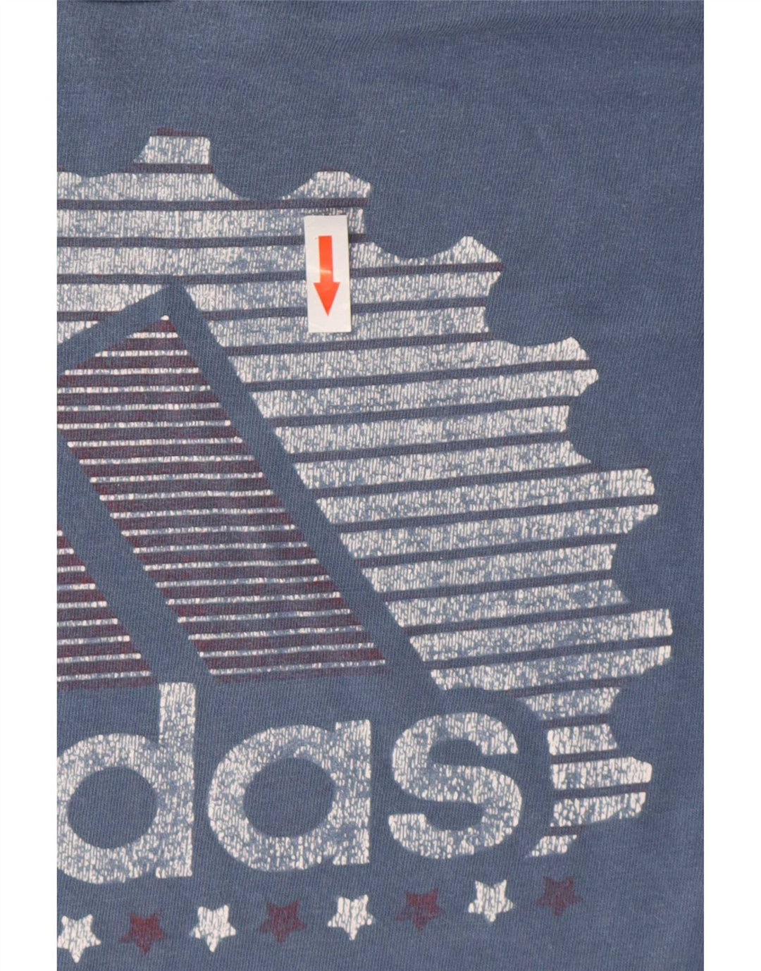 T-shirt grafica da uomo Adidas Top in cotone blu medio