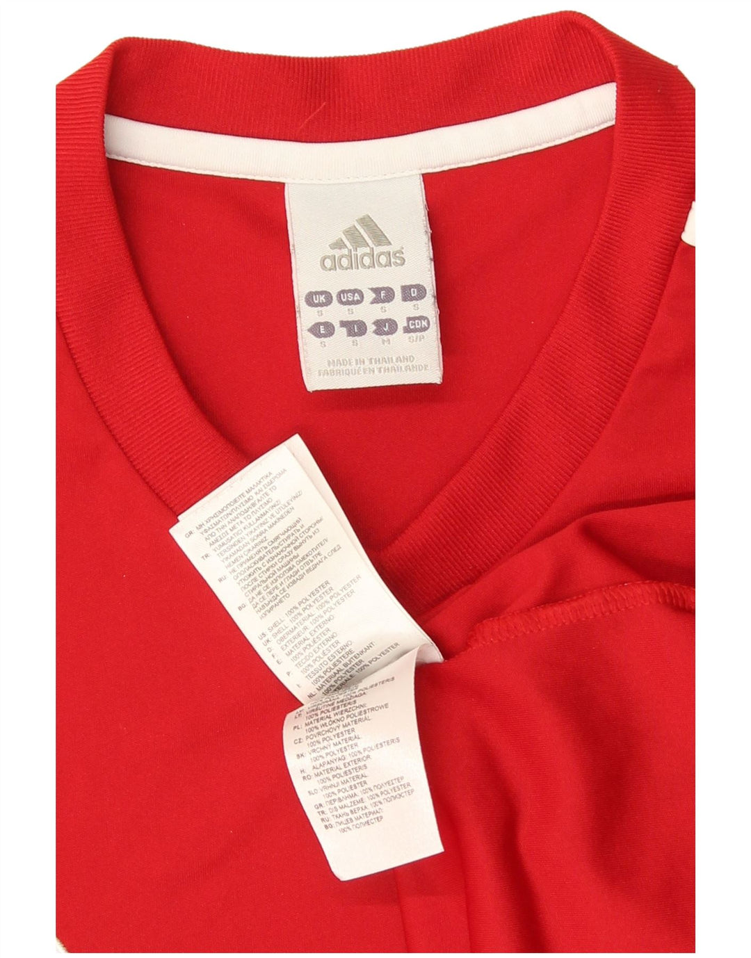 T-shirt Adidas Climalite da uomo piccola in poliestere rosso