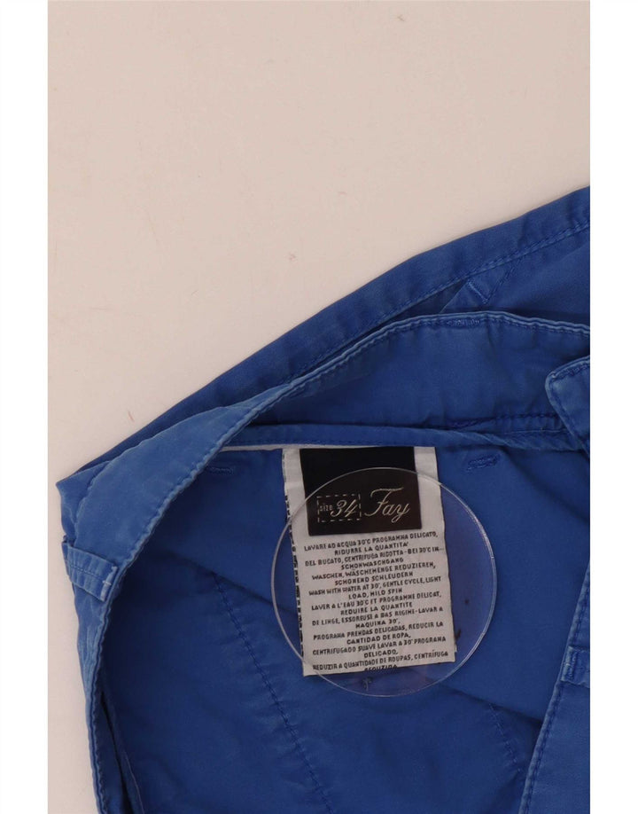 Pantaloncini chino da uomo Fay W34 Large in cotone blu