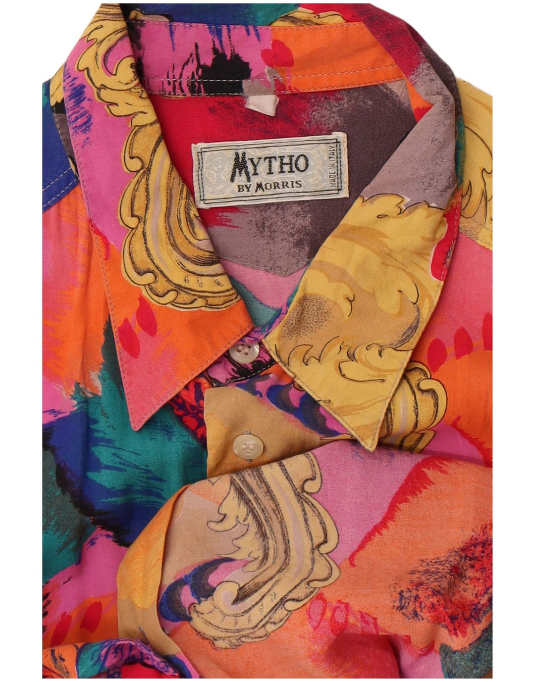 Morris Camicia da uomo grande con motivo cachemire multicolore