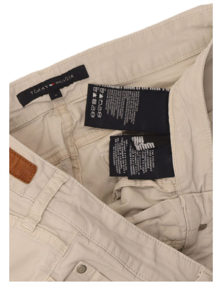 Pantaloni cropped da donna Tommy Hilfiger US 8 Medium W30 L25 Cotone bianco