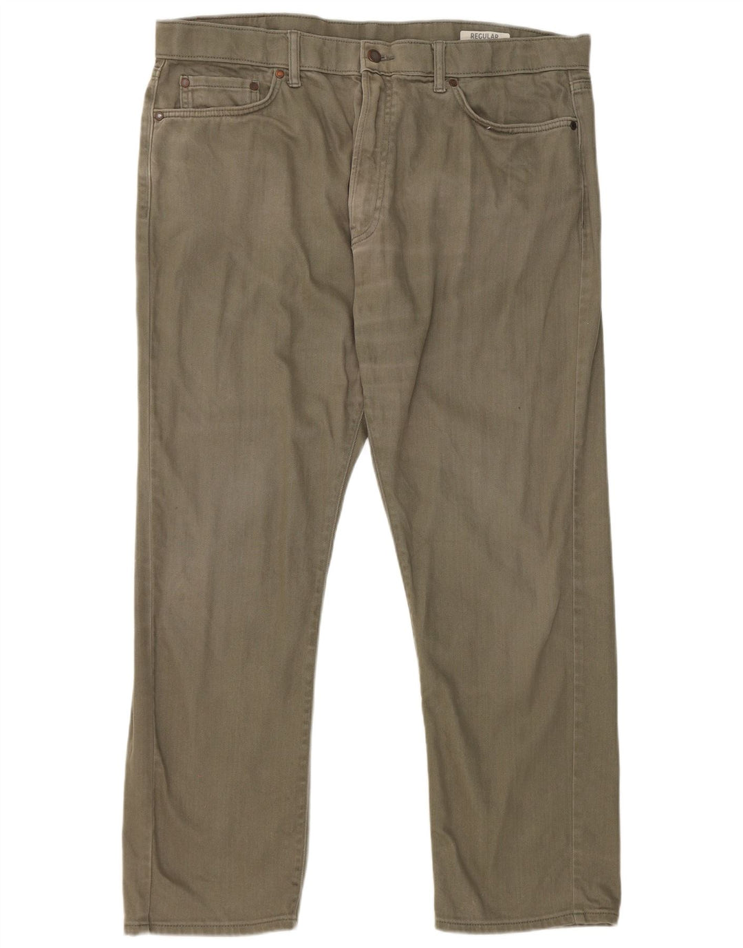Jeans dritti regolari da donna Marks & Spencer W38 L29 cotone verde
