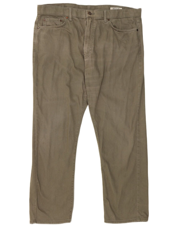 Jeans dritti regolari da donna Marks & Spencer W38 L29 cotone verde