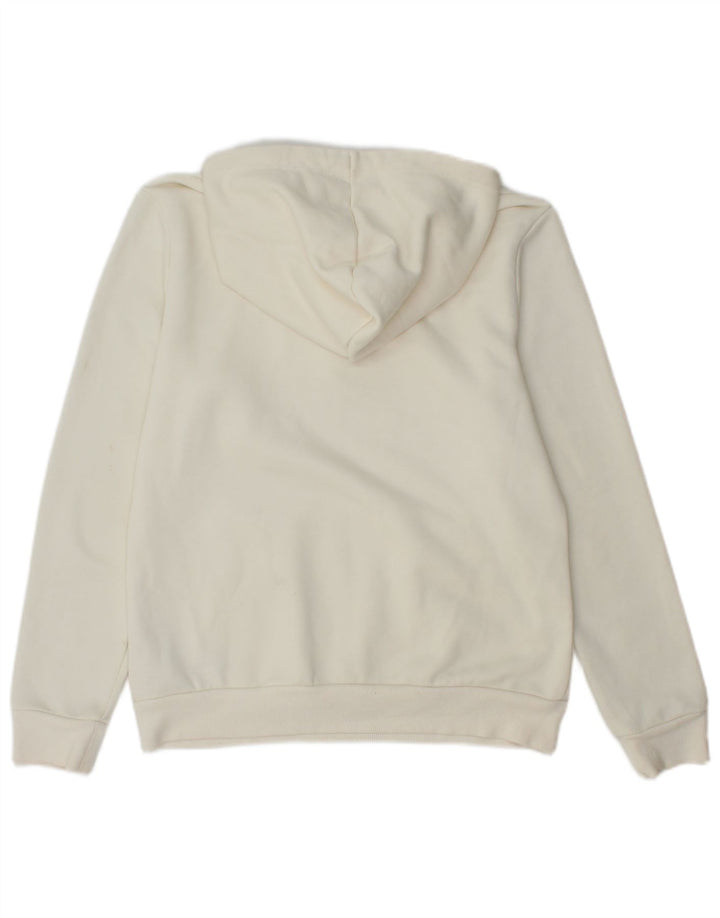 Felpa con cappuccio da donna Puma UK 14 cotone bianco medio