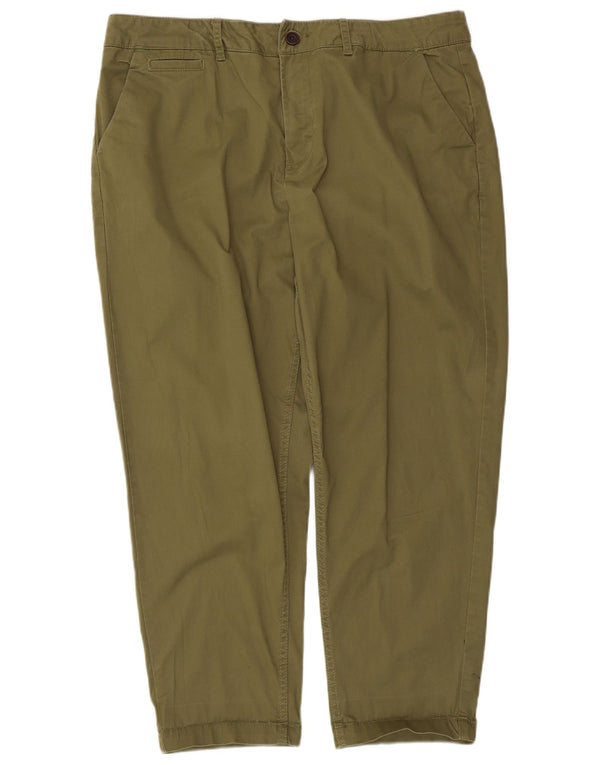 Pantaloni chino affusolati da donna Fat Face UK 16 Large W38 L25 Cotone verde
