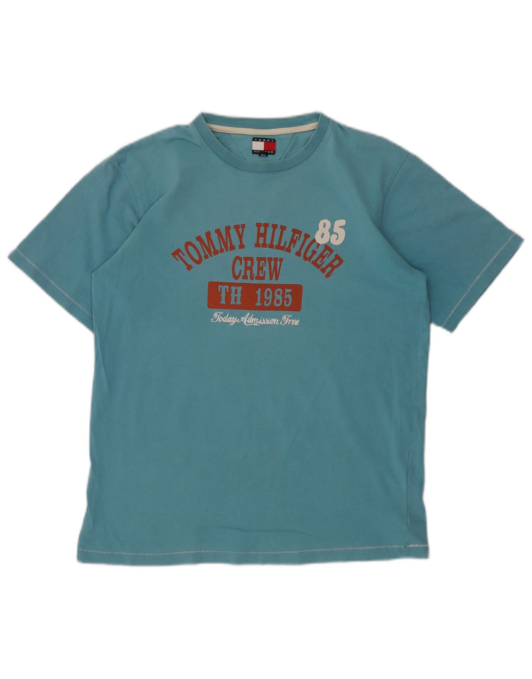 TOMMY HILFIGER T-shirt grafica per ragazzi 13-14 anni in cotone blu