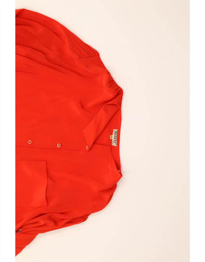 VINTAGE Womens Shirt Blouse EU 40 Medium Red Silk Vintage Vintage and Second-Hand Vintage from Messina Hembry 