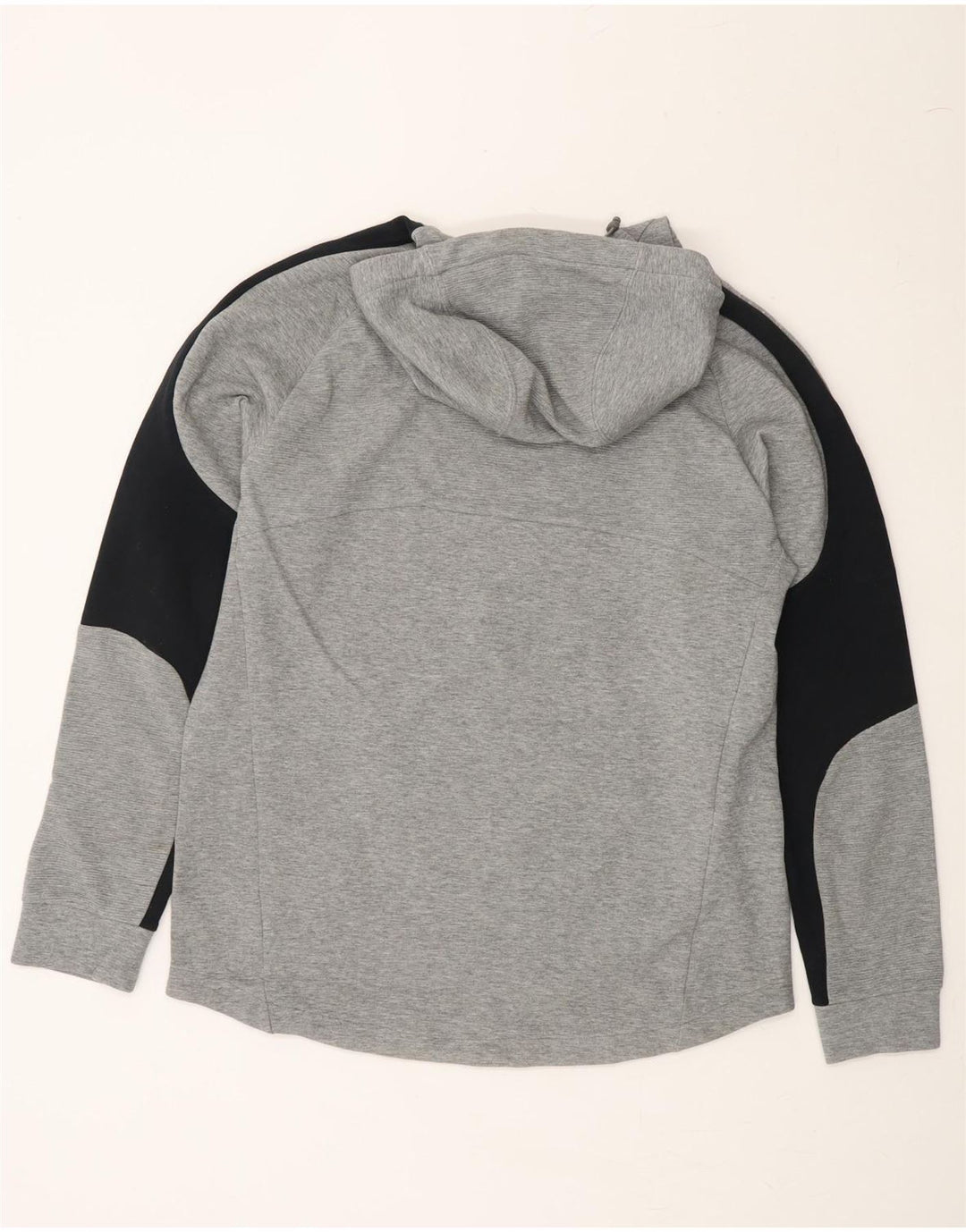 PUMA Mens Hoodie Jumper Large Grey Colourblock Cotton Vintage Puma and Second-Hand Puma from Messina Hembry 