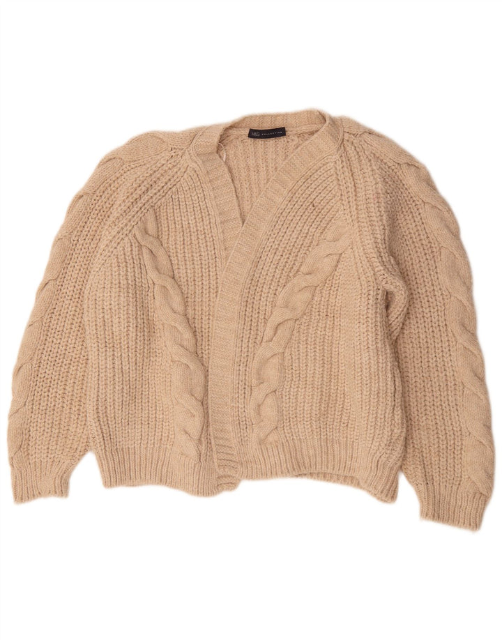 Maglione cardigan oversize da donna Marks & Spencer UK 18 XL Acrilico beige