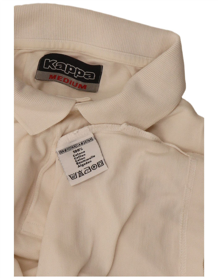 Polo Kappa da uomo in cotone bianco sporco medio