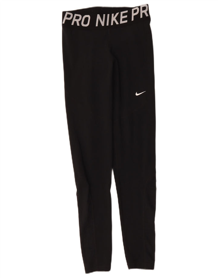 Leggings grafici da donna Nike UK 12 medio nero poliestere