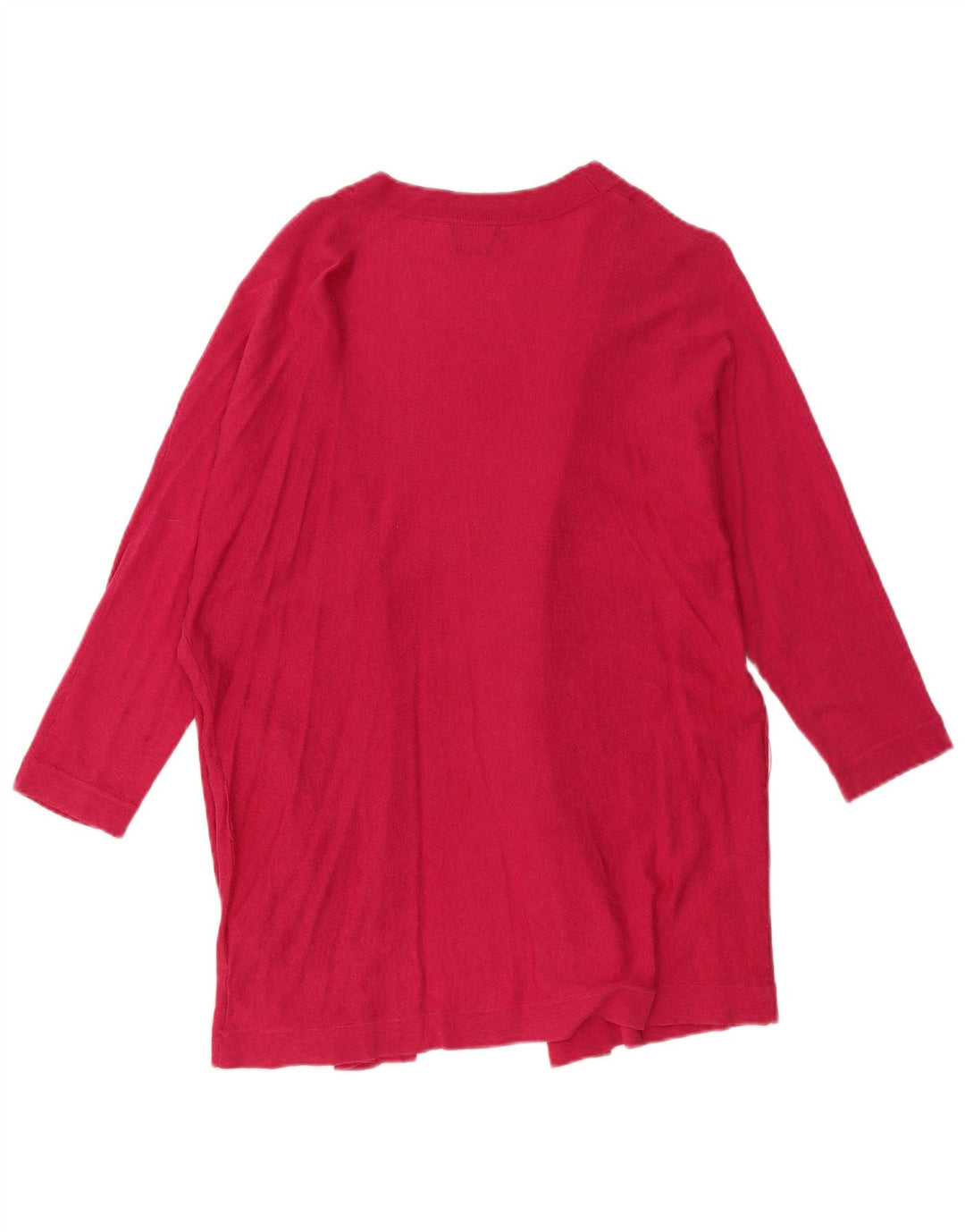 Massimo Dutti Maglione cardigan aperto con maniche a 3/4 da donna UK 14 Rosa medio