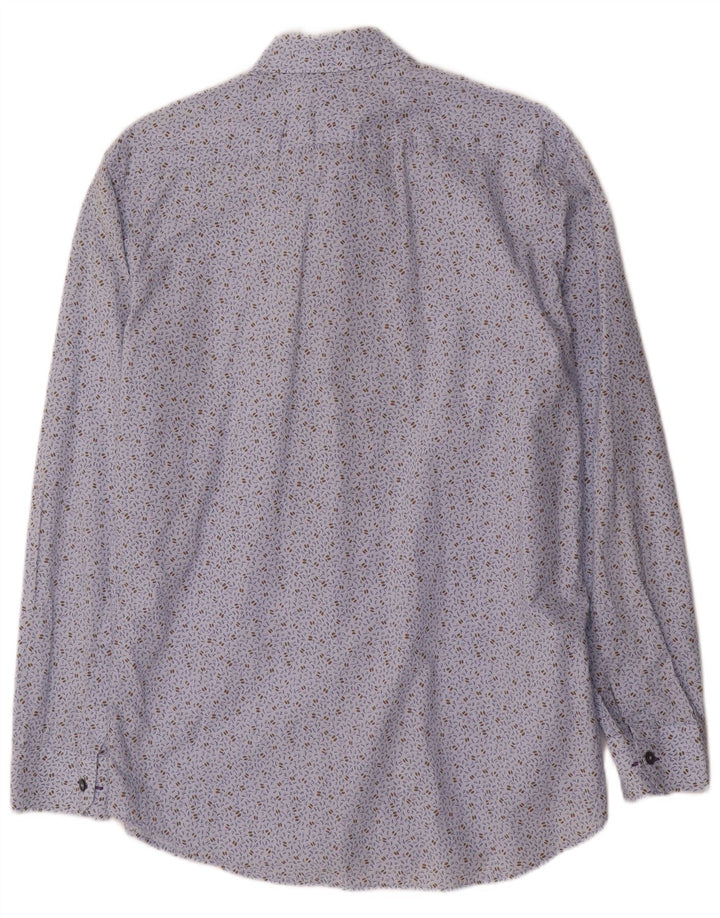 Camicia slim fit da uomo con motivo astratto Paul Smith taglia 43 17 blu medio