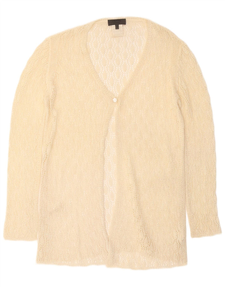 Maglione cardigan trasparente da donna Les Copains IT 42 medio bianco sporco