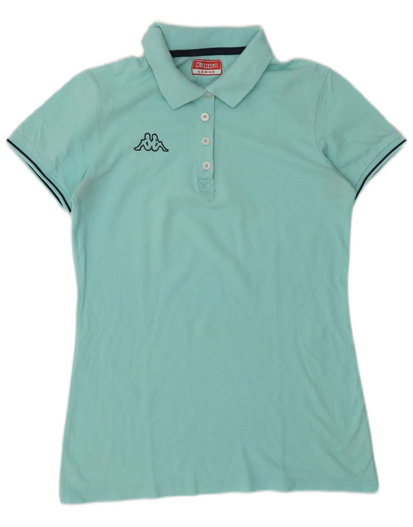 Kappa Womens Polo Shirt UK 14 Large Turquoise