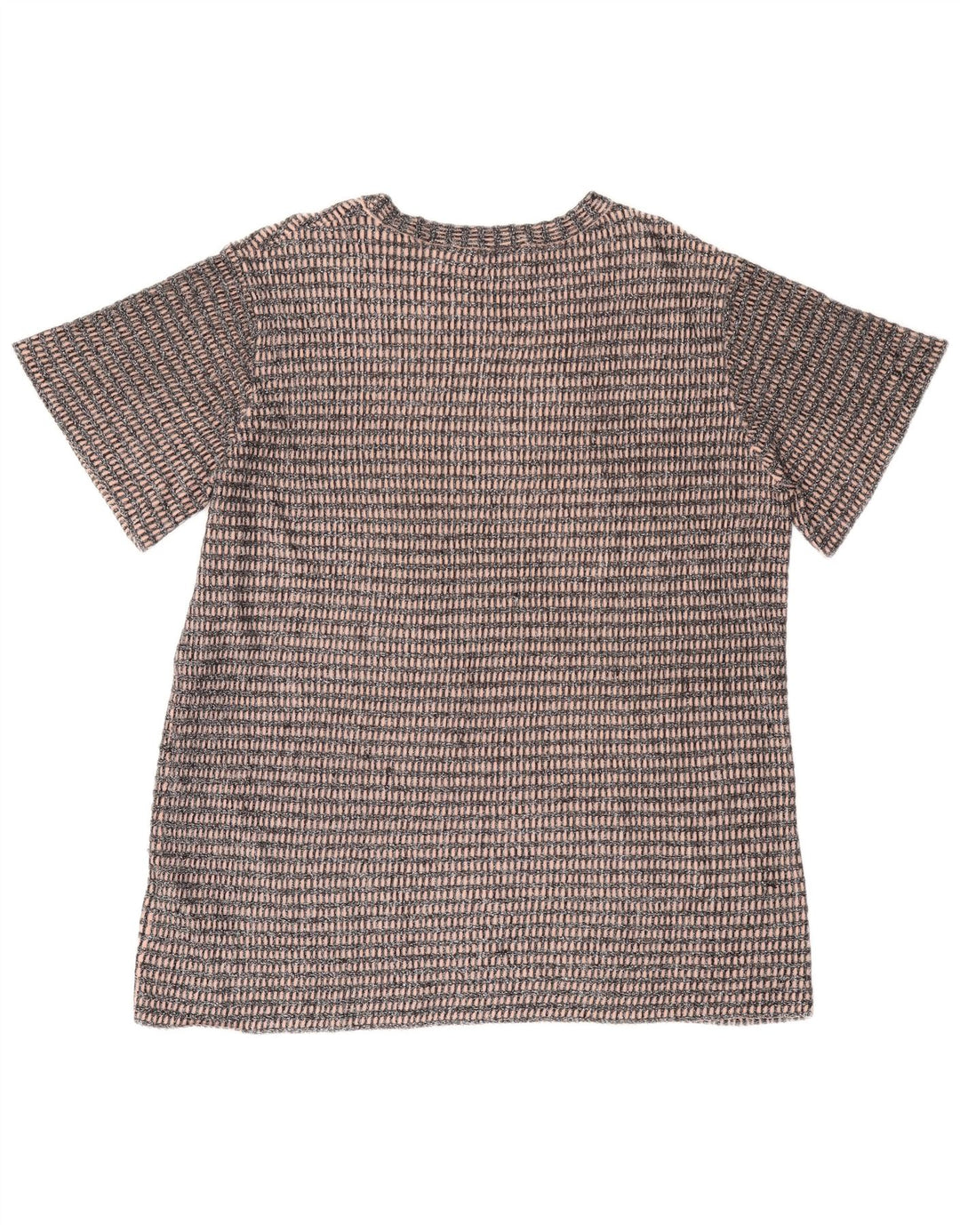 T-shirt oversize da donna Zara UK 14 poliestere a righe nere medie