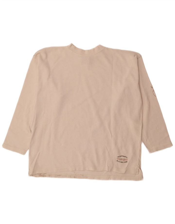 Top grafico da uomo Wrangler a maniche lunghe, grande, bianco