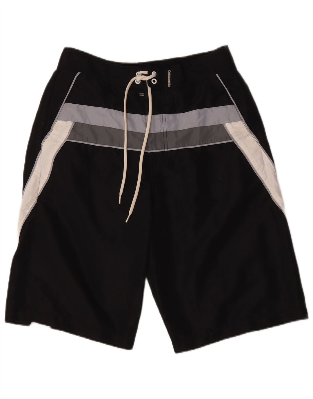 Pantaloncini da bagno grafici da uomo Calvin Klein a blocchi di colore neri medi