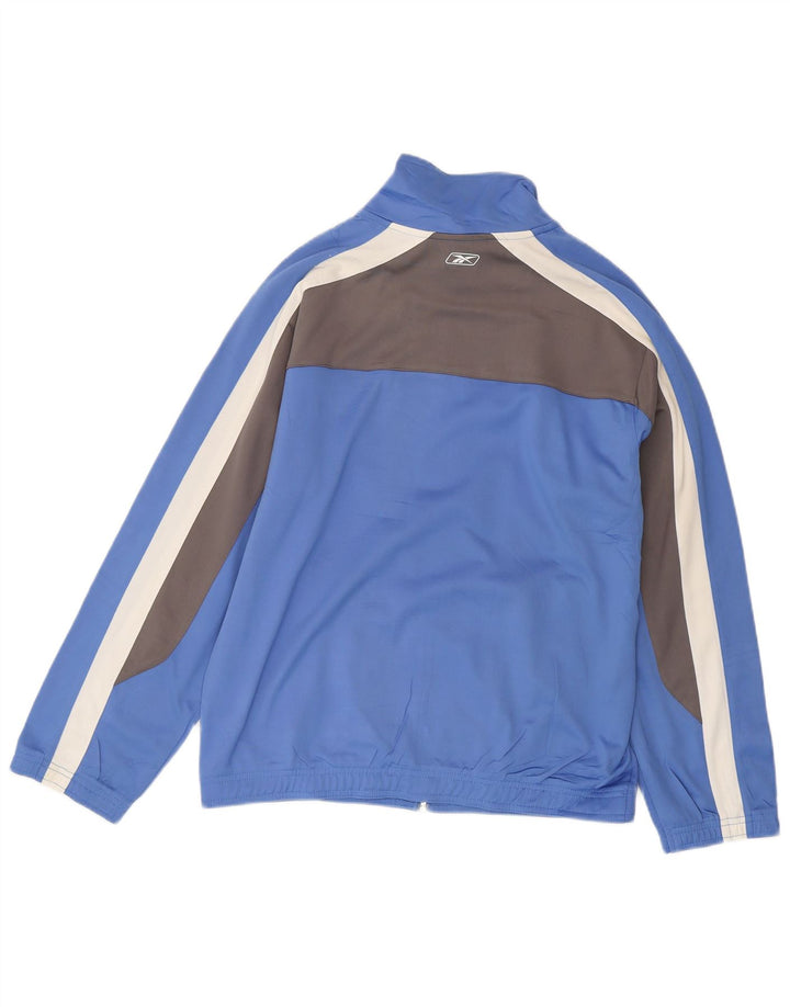 Giacca da ginnastica da uomo Reebok XS blu in poliestere color block