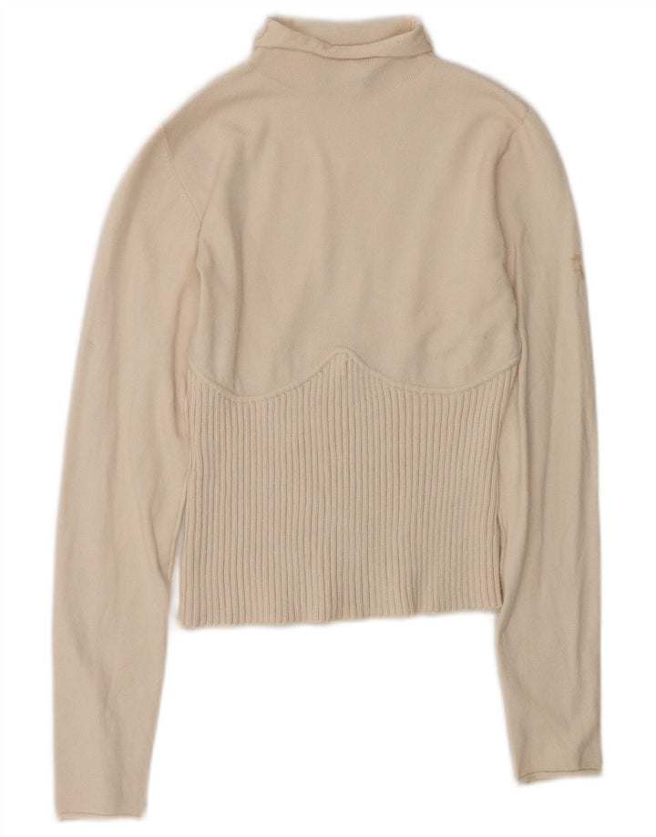 Maglione corto da donna Zara con collo alto, UK 12, viscosa beige medio