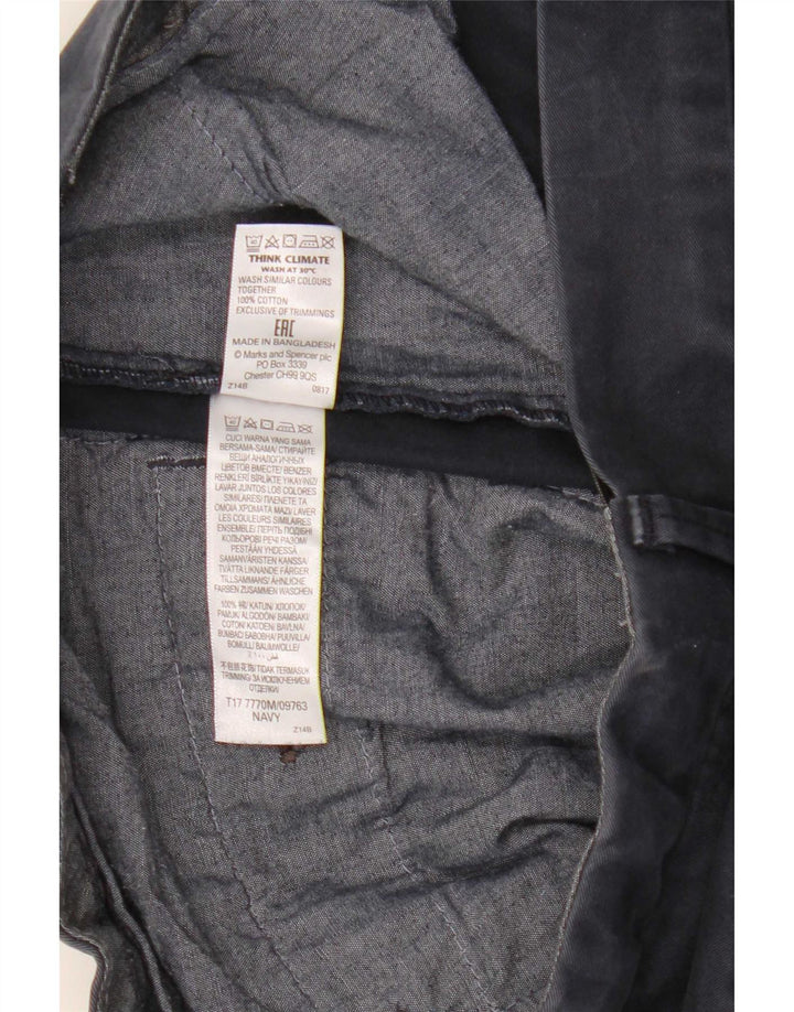 Pantaloncini chino da uomo Marks & Spencer W32 cotone blu navy medio
