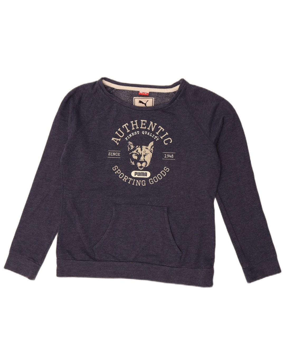 Felpa grafica da donna Puma UK 14 Large Blu Navy