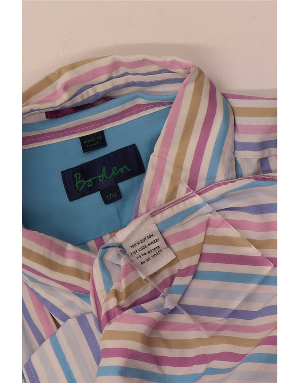 Camicia da uomo Boden taglia 17 1/2 XL cotone a righe multicolore