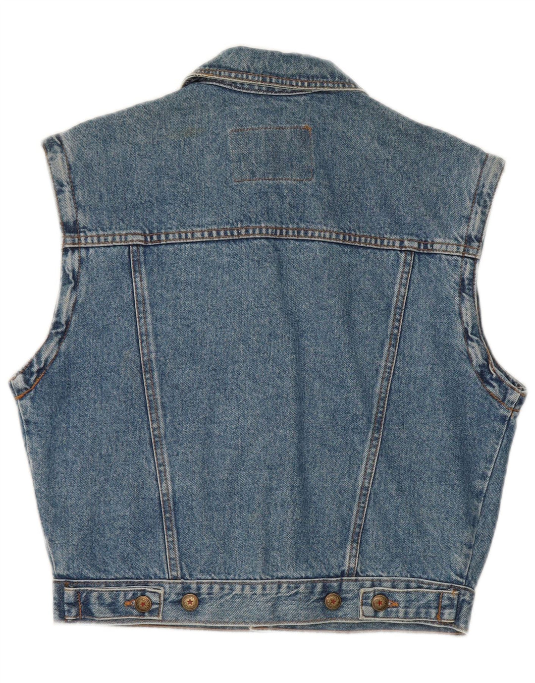 Casucci Gilet corto in denim oversize da donna IT 34 2XS Cotone blu
