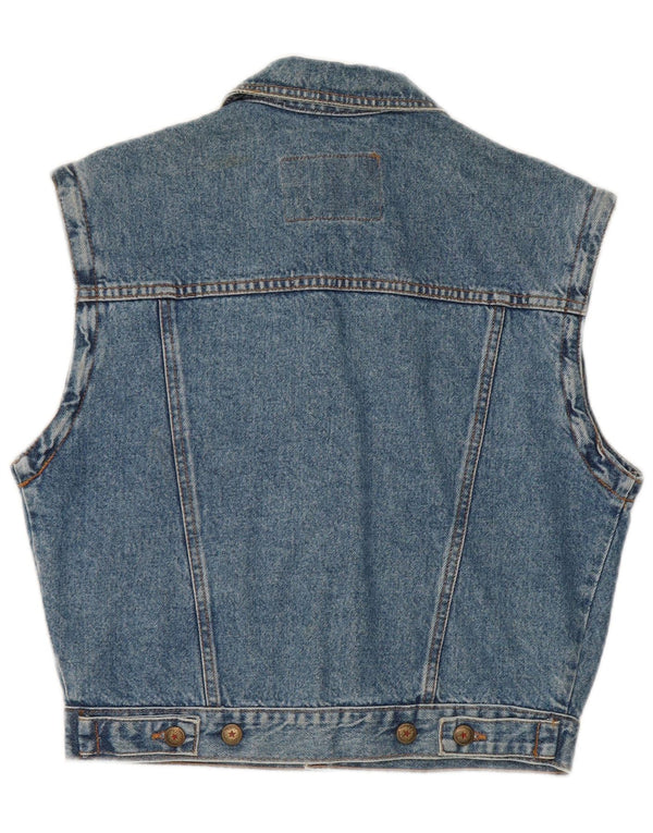 Casucci Gilet corto in denim oversize da donna IT 34 2XS Cotone blu