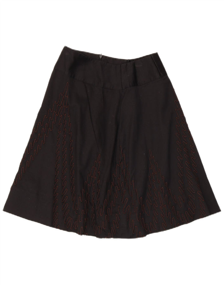 Gonna a trapezio da donna Reiss UK 12 media W26 nera geometrica