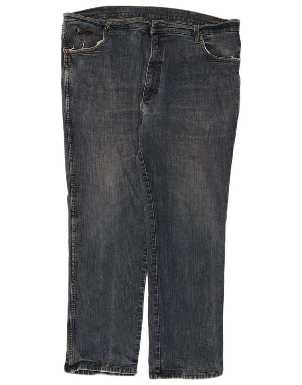 Jeans dritti elasticizzati Texas da uomo Wrangler W42 L29 cotone blu