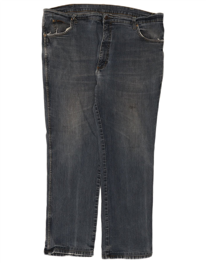 Jeans dritti elasticizzati Texas da uomo Wrangler W42 L29 cotone blu