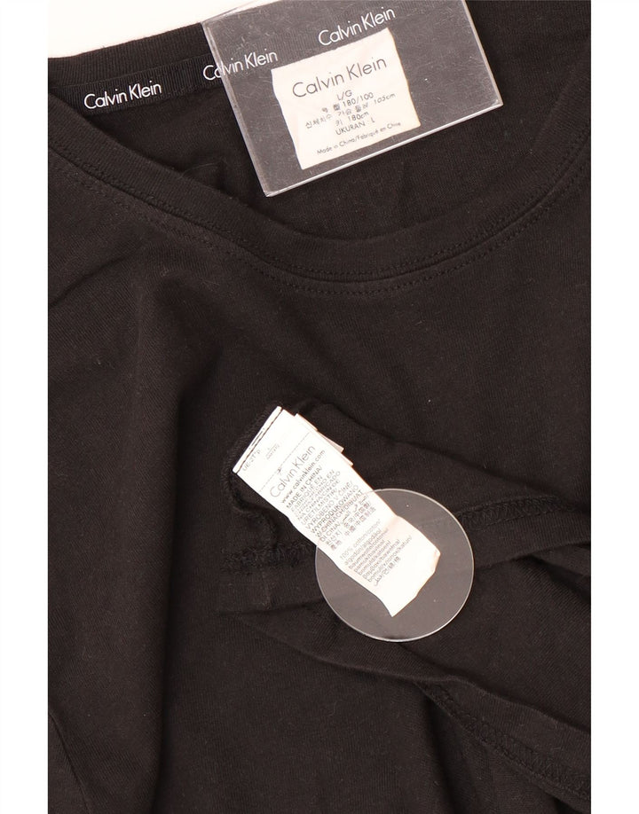 CALVIN KLEIN Top Uomo Manica Lunga Large Nero Cotone