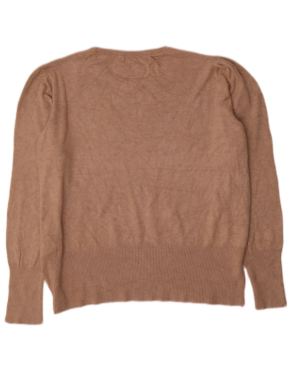 Maglione maglione girocollo da donna Marks & Spencer UK 22 3XL Beige