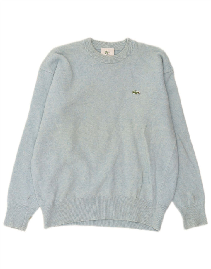 Maglione maglione girocollo da uomo Lacoste taglia 3 piccolo lana d'agnello blu