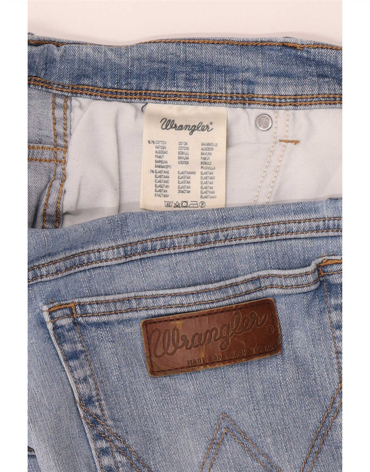 Jeans dritti elasticizzati Texas Wrangler da uomo W34 L30 cotone blu