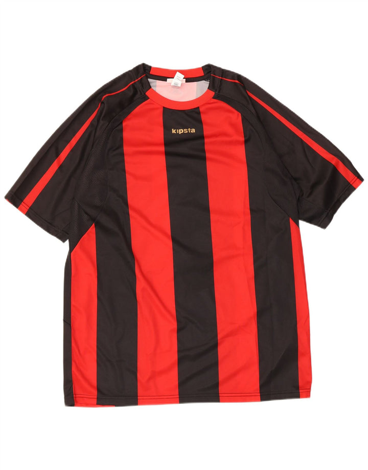 KIPSTA T-shirt grafica da uomo Top grande in poliestere a righe rosse
