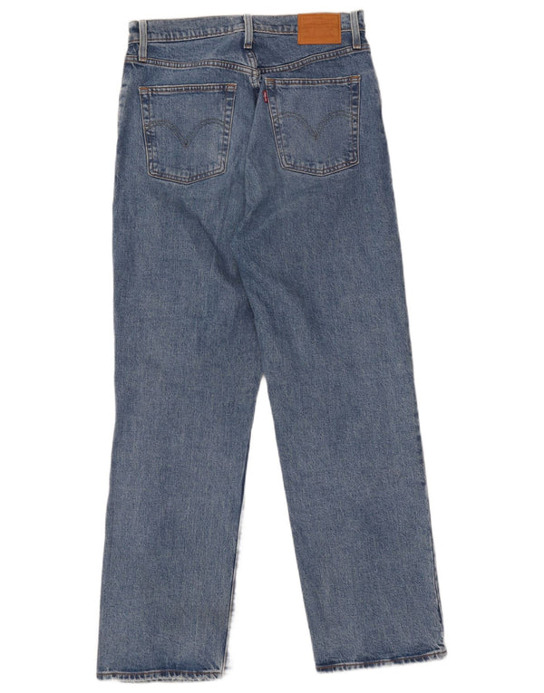 Jeans dritti effetto consumato a gabbia toracica da donna LEVI'S W30 L29 cotone blu