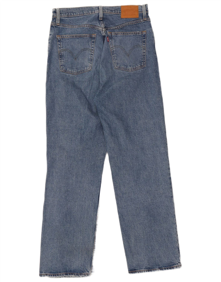 Jeans dritti effetto consumato a gabbia toracica da donna LEVI'S W30 L29 cotone blu