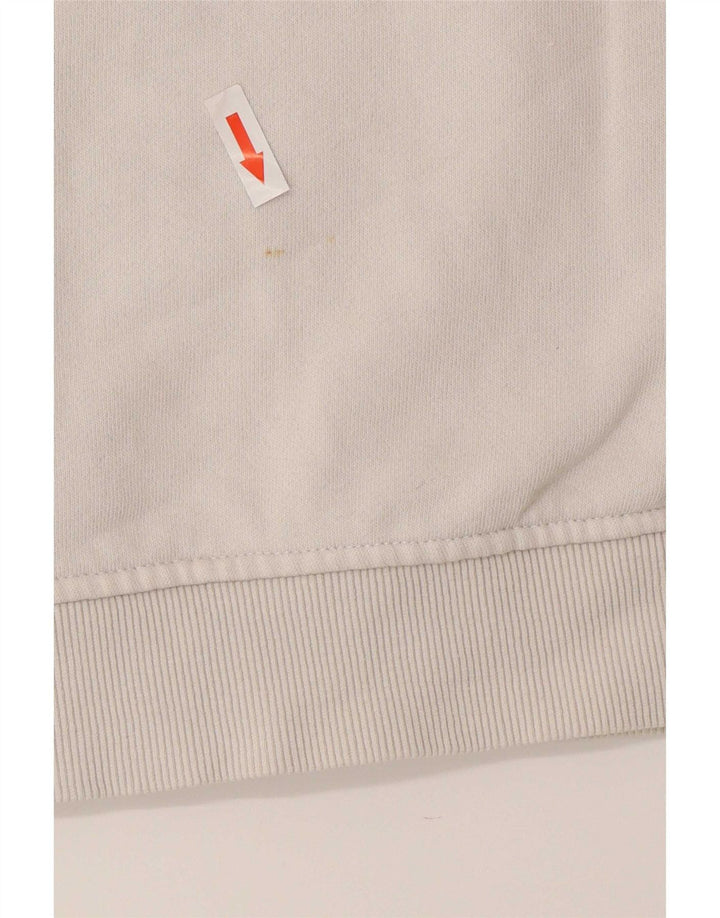 Fila Felpa grafica da uomo in cotone color block bianco medio