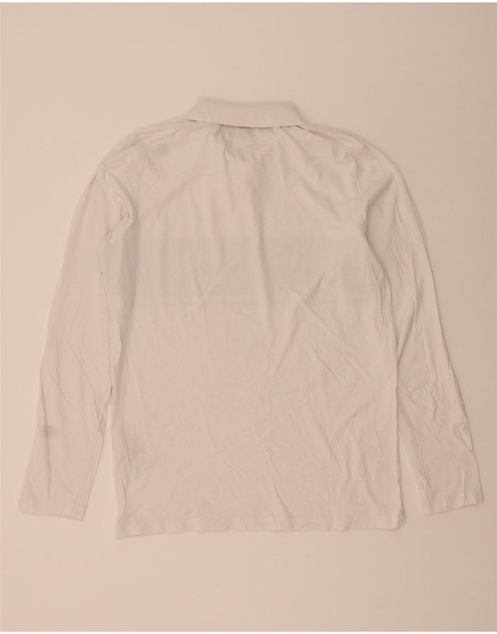 JACK & JONES Polo grafica da uomo a maniche lunghe color block bianco medio